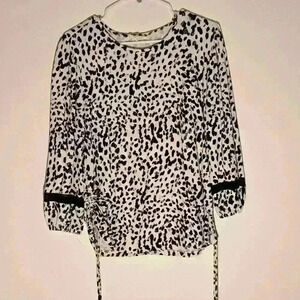 Como Blu Women's Knit Animal Print Shirt Size Large